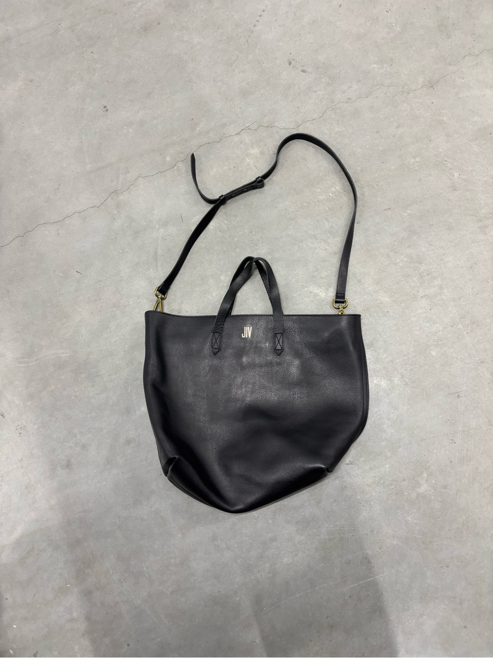 Madewell leather  Tote with Adjustable Shoulder Strap
